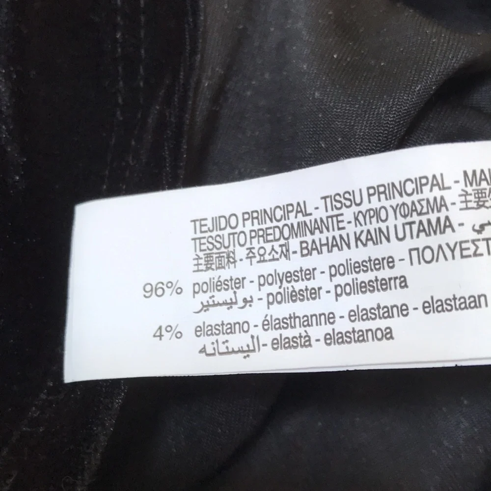 ZARA Size M velvet dotted mesh open back dress - Picture 10 of 12